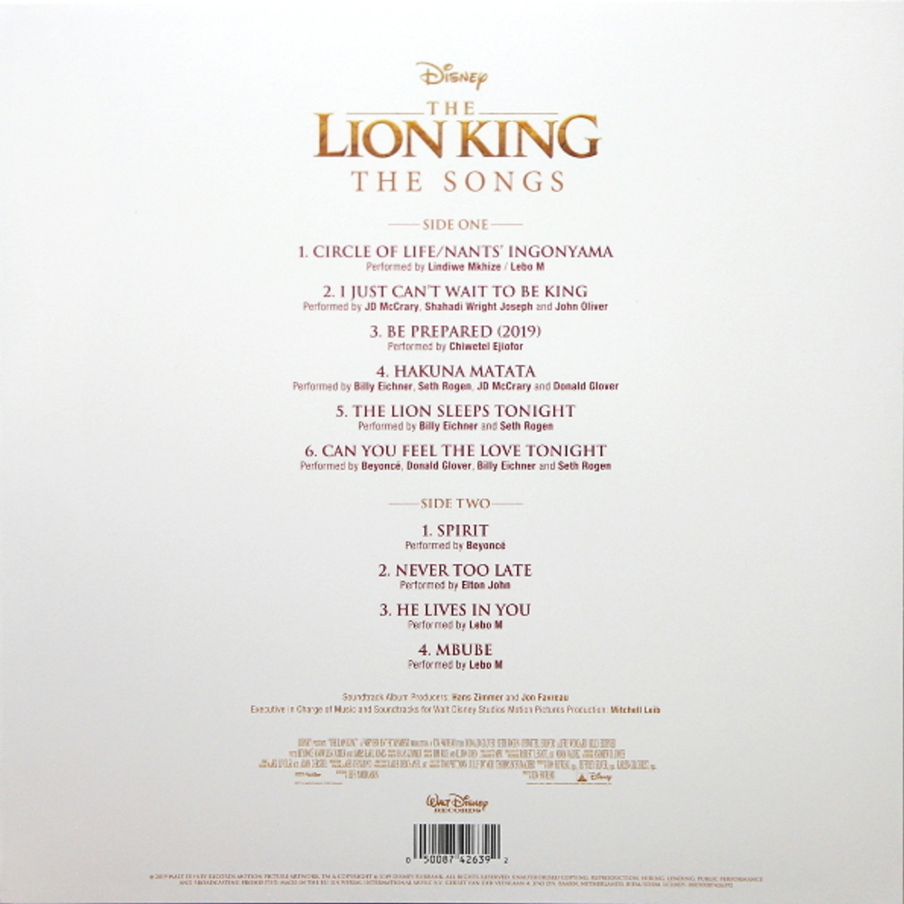 Soundtrack / The Lion King: The Songs (LP)