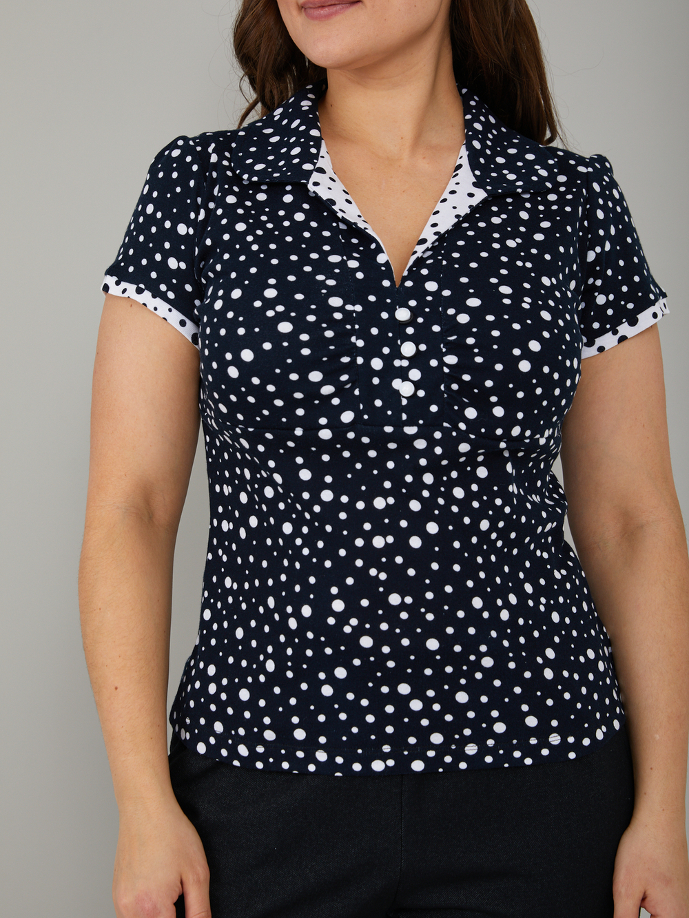 Блузка БЛ-115/синийгорох