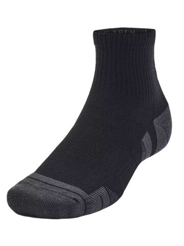 Теннисные носки Under Armour Performance Tech Quarter Socks 3-Pack - черный