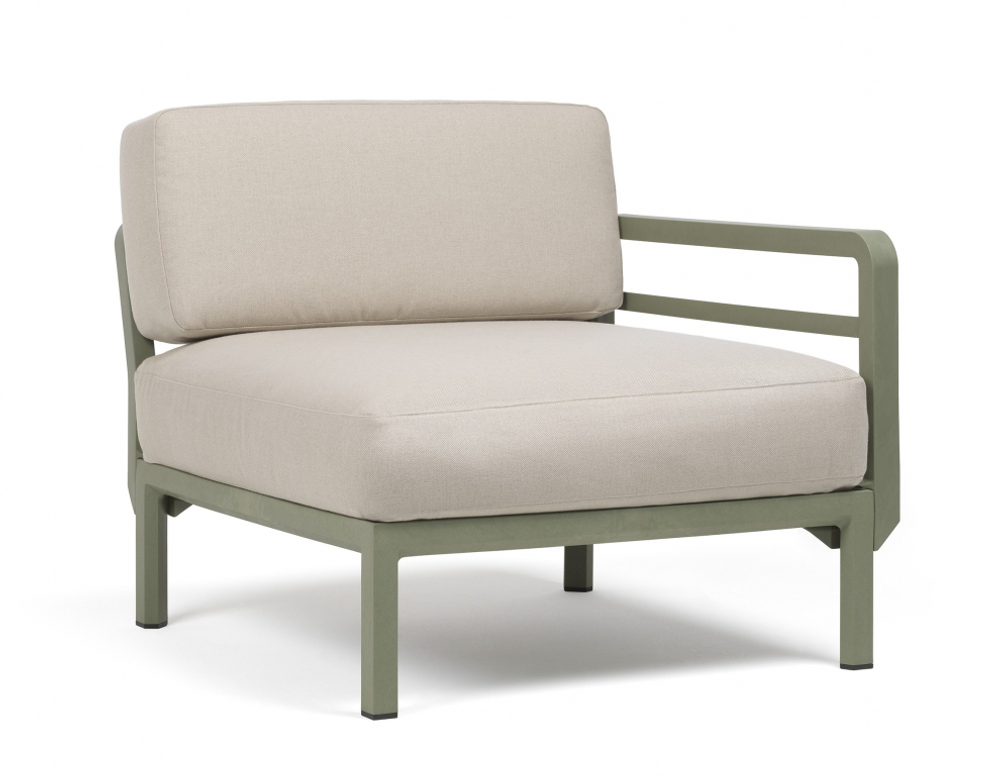 Диван пластиковый с подушками Nardi Maximo 2, кактус, жемчуг