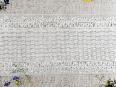 Кружево стрейч, ш. 18 см, молочный