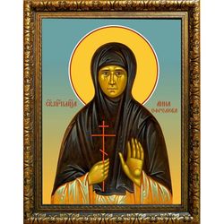 Анна Ефремова преподобномученица послушница. Икона на холсте.