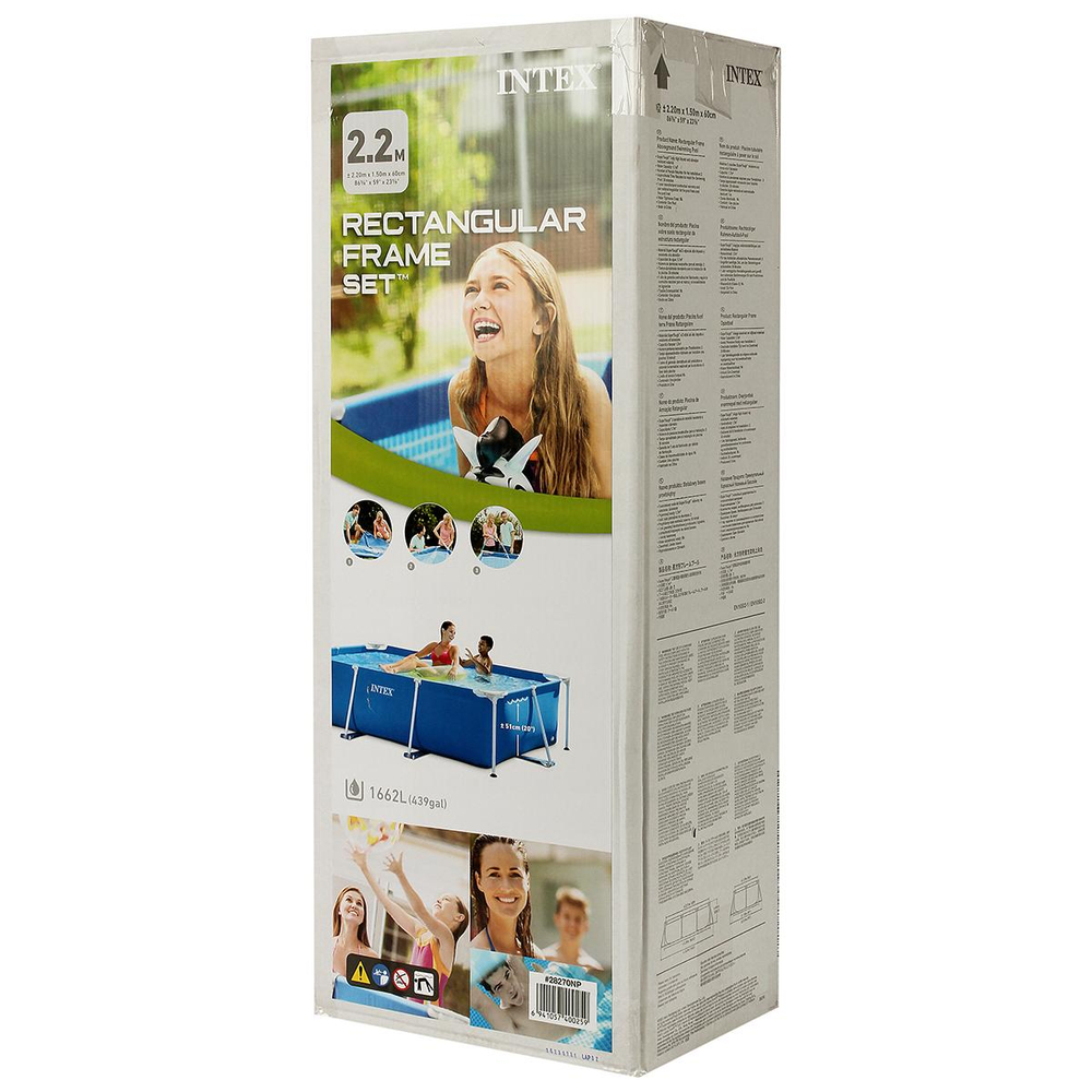 Бассейн каркасный Rectangular Frame прямоугольный 220*150*60см 28270/533011 (Intex)