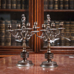 Пара бронзовых канделябров на 4 свечи