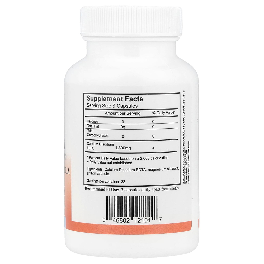 Arizona Natural, ЭДТК, 600 мг, 100 капсул