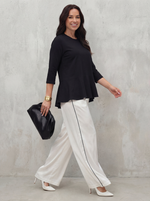 Футболка баска черная 3/4 рукав