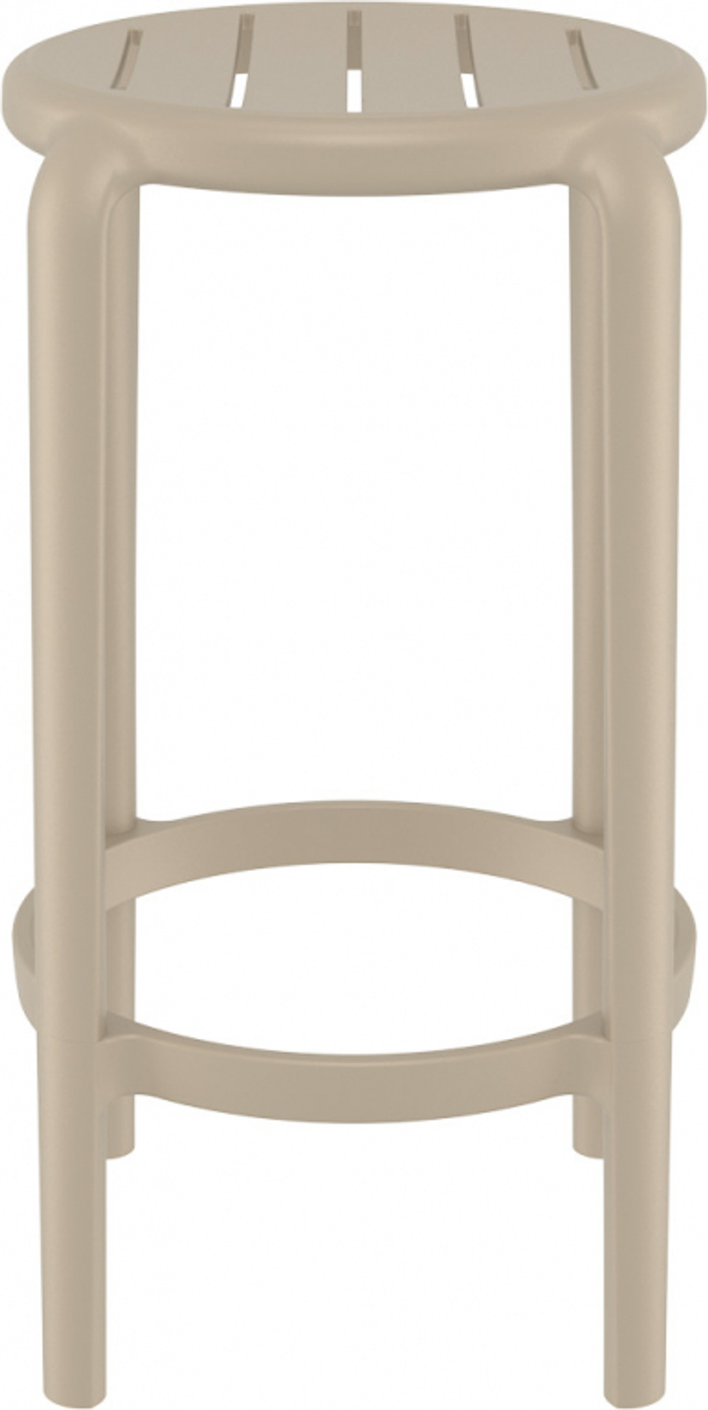 Табурет пластиковый полубарный Siesta Contract Tom Bar 65, бежевый
