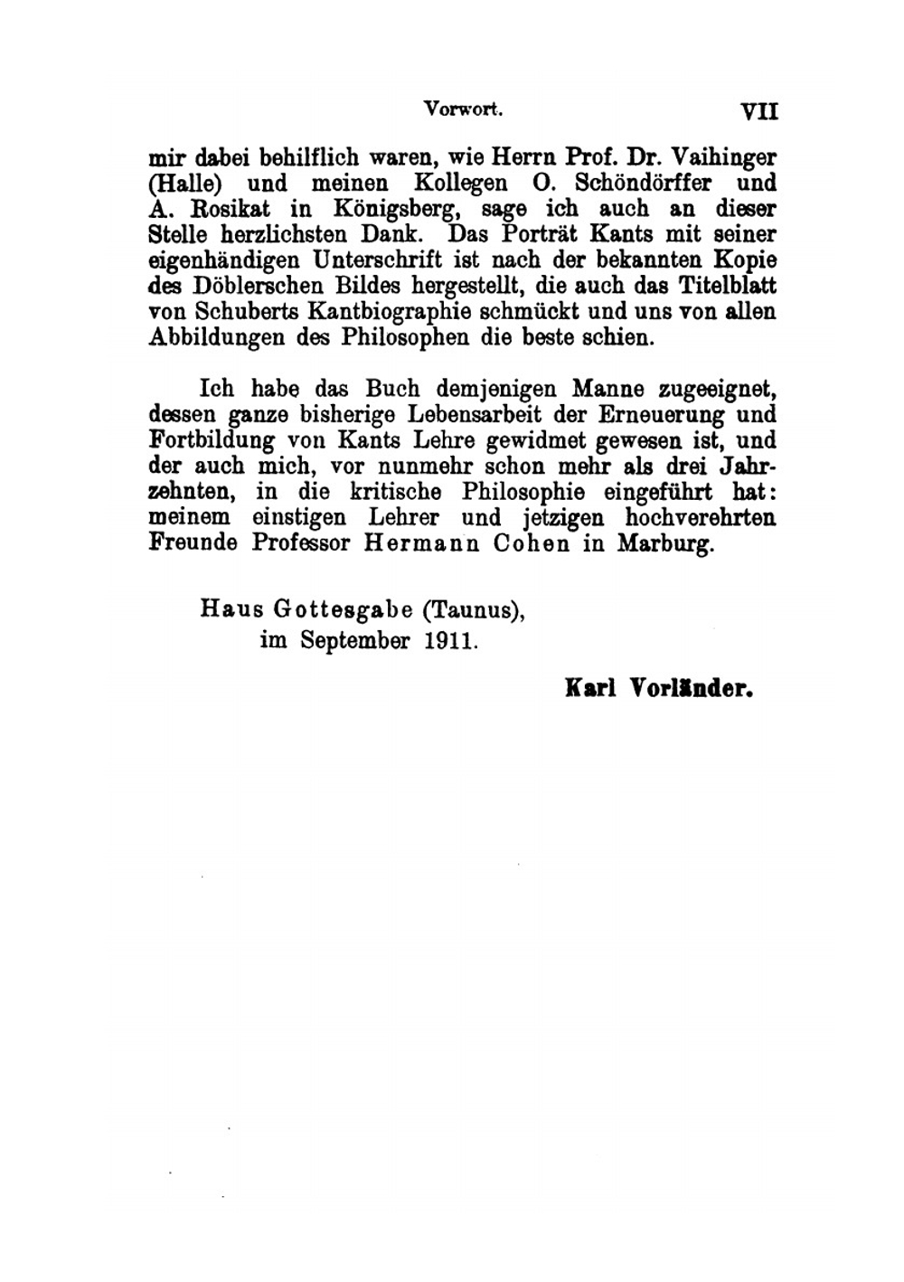 Immanuel Kants Leben | Karl Vorländer