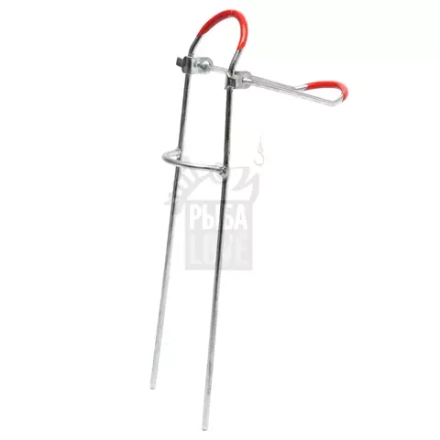 Держатель подставка для удочек металлическая перекидная (жабка) 38 см