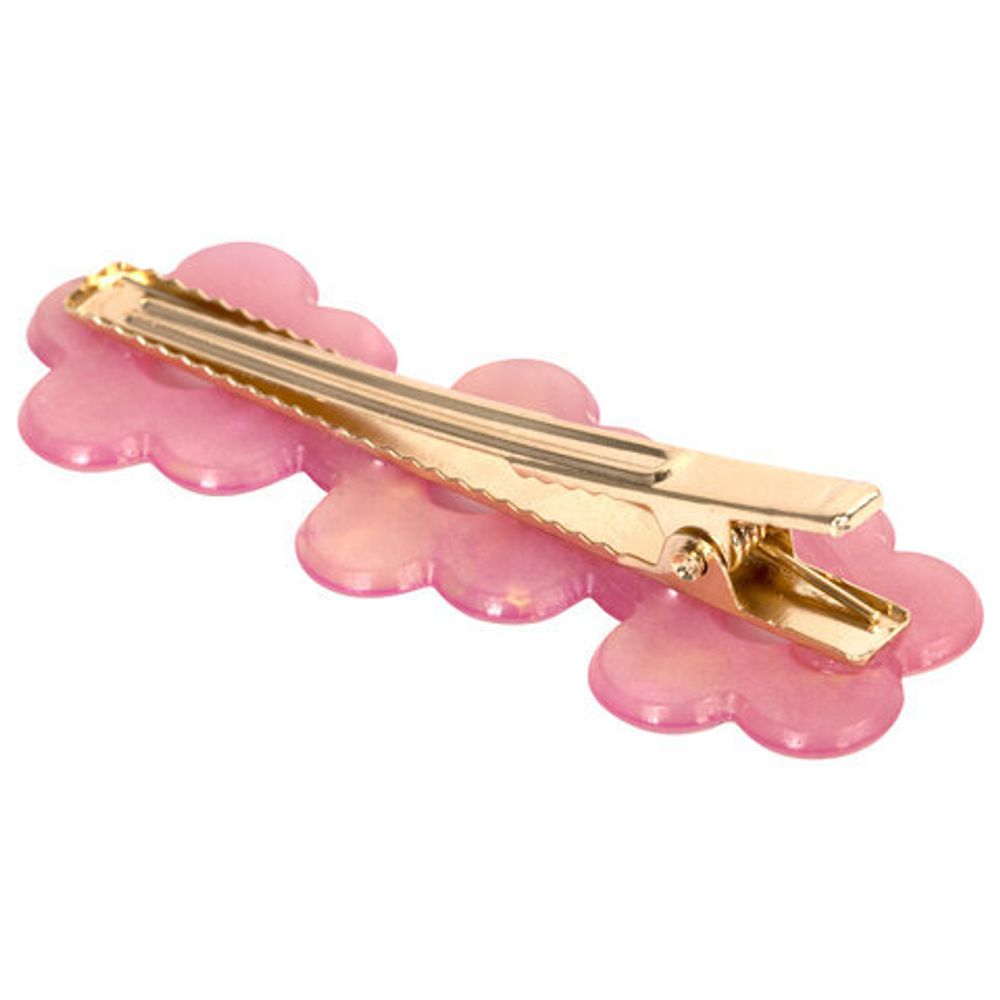 Заколки для волос НАБОР 2 шт., 6 см, зажим, с декором, розовый, MONTE VITA, 457097