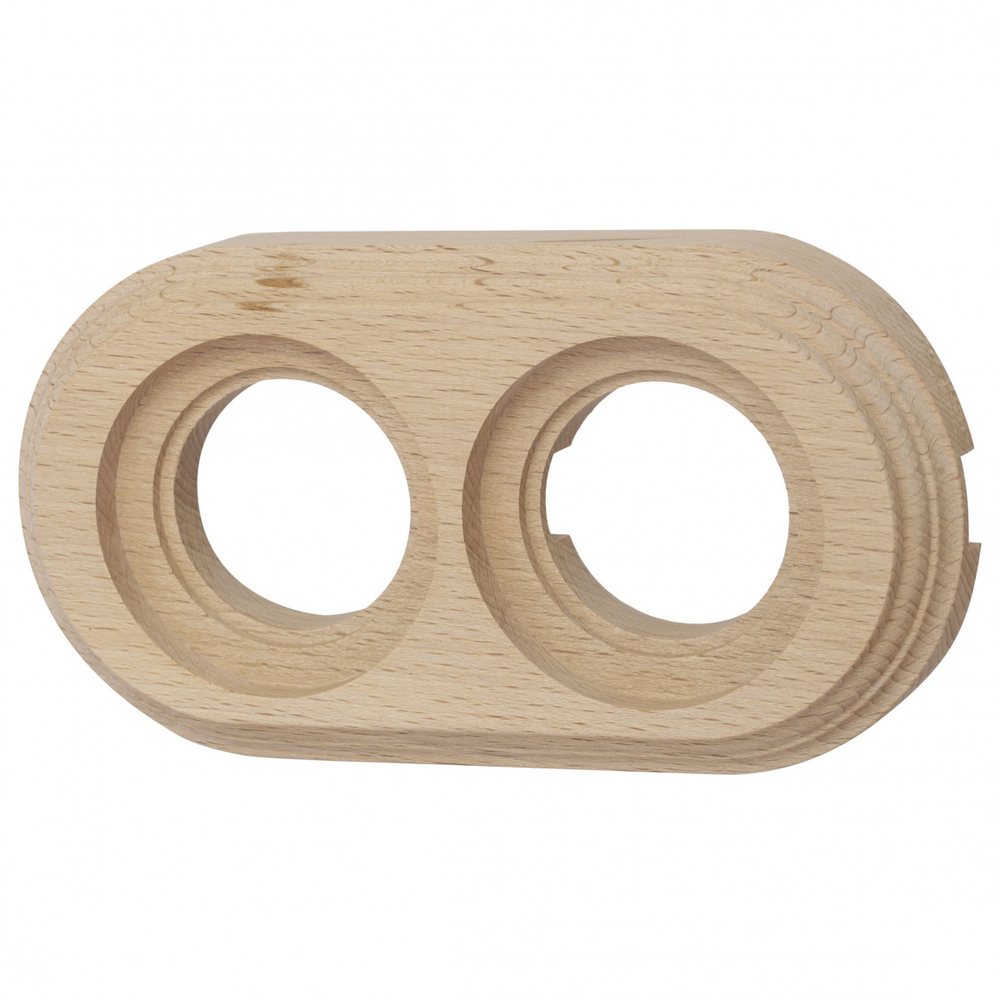 Рамка 2 постовая для открытой проводки (Натурэль на бревно 260 мм) BFC26-620-10