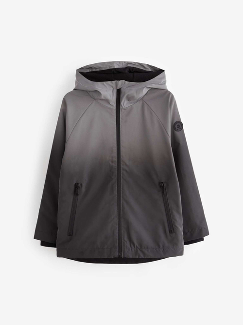 Куртка непромокаемая с флисовой подкладкой и светоотражением для мальчика Next Q51-541, Серый