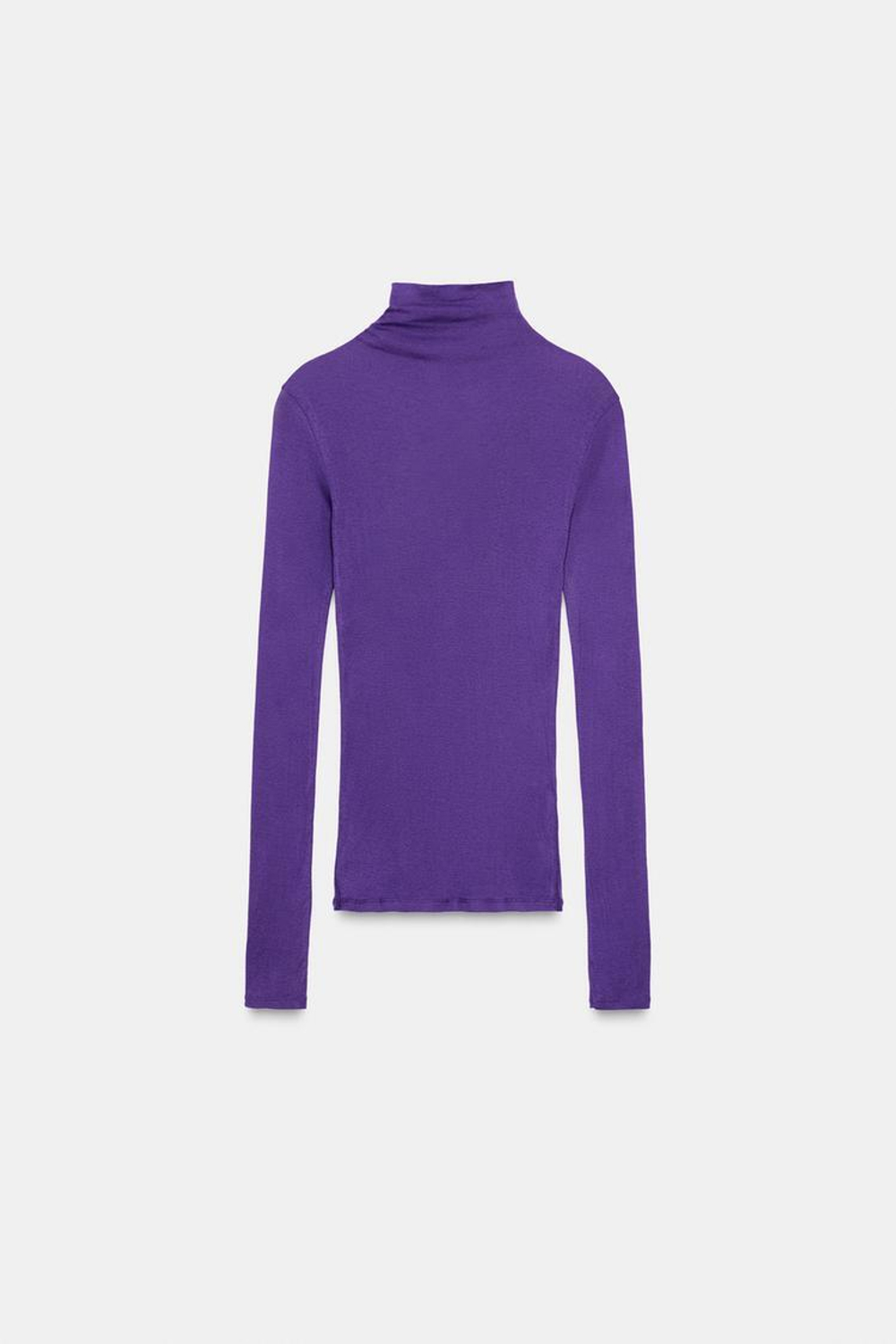 ZARA ФУТБОЛКА ИЗ ХЛОПКА SUPIMA®, ФИОЛЕТОВЫЙ