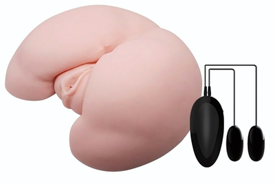 Вагина и анус с вибрацией CrazyBull Vagina and Anal (Цвет: телесный)