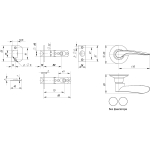Ручка защелка DK620 MAB-PS (6020 MAB-P) (без фик.) мат. бронза