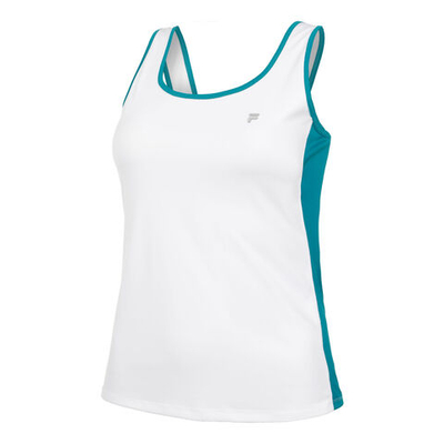 Женская теннисная майка Fila Romi Tank Top Women - White, Petrol