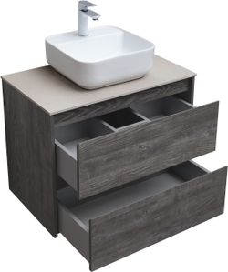 Тумба под раковину Aquanet Nova Lite 75 дуб серый (2 ящика)