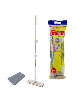 Швабра с отжимным механизмом''бабочка''и скребком WMC TOOLS WMC-3H(white)