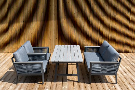 "Сан Ремо" комплект садовый для лаунж-зоны серый