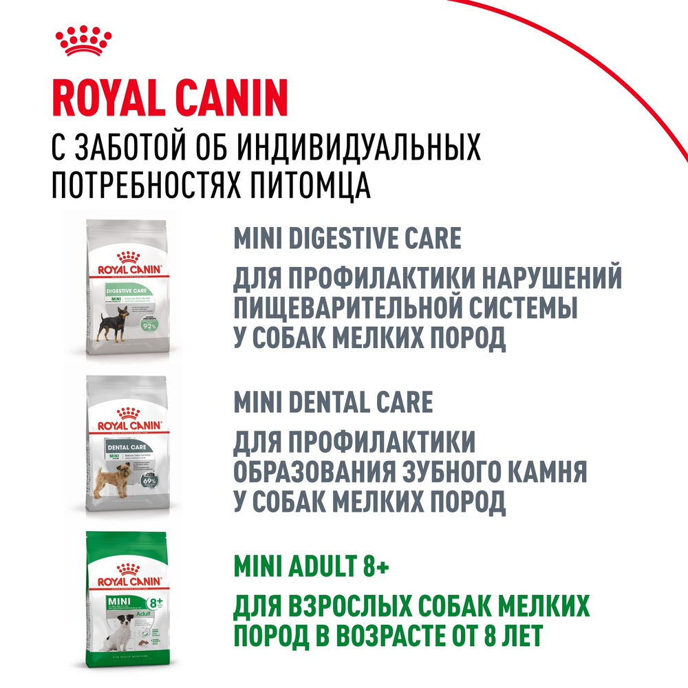Royal Canin Mini Adult Мини Эдалт Корм сухой для взрослых собак мелких пород от 10 месяцев и старше 4кг