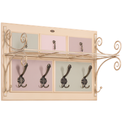 Вешалка настенная Пандора 1 Айвори Акварель