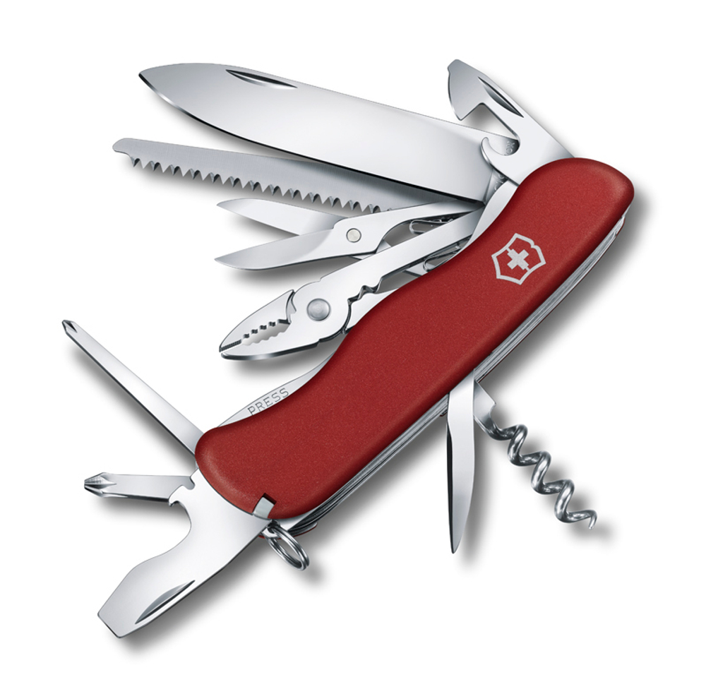 Нож Victorinox Hercules, 111 мм, 18 функций, с фиксатором лезвия, красный*
