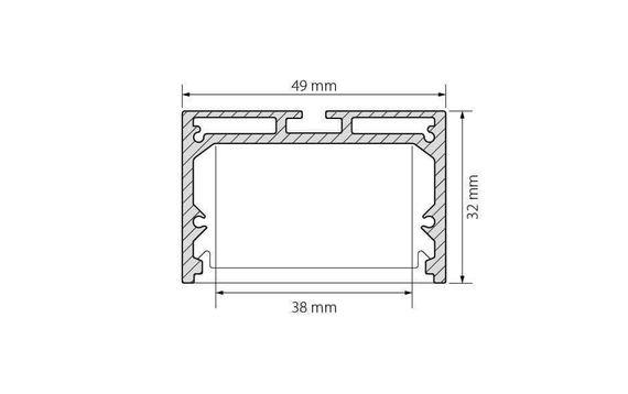 Профиль Arlight SL-LINE-4932-2000 ANOD 019308