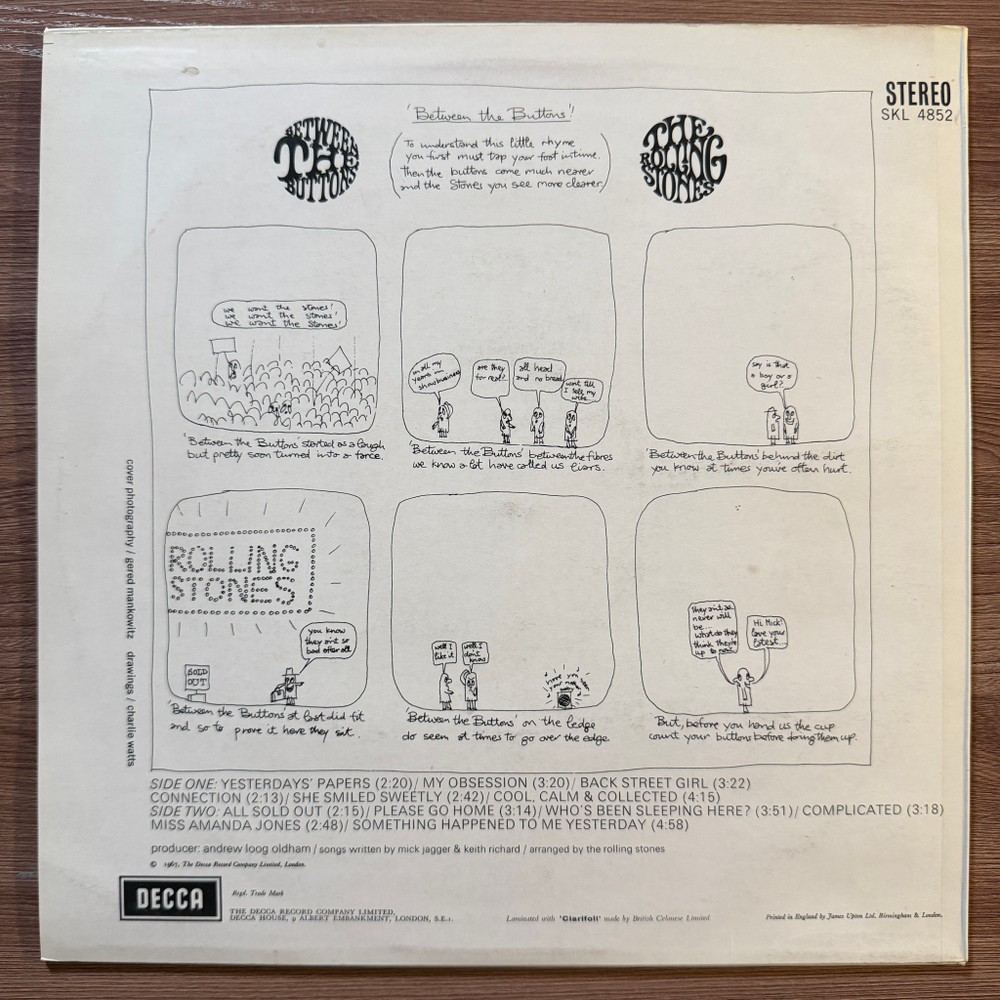 The Rolling Stones - Between The Buttons (Англия 1975г.)