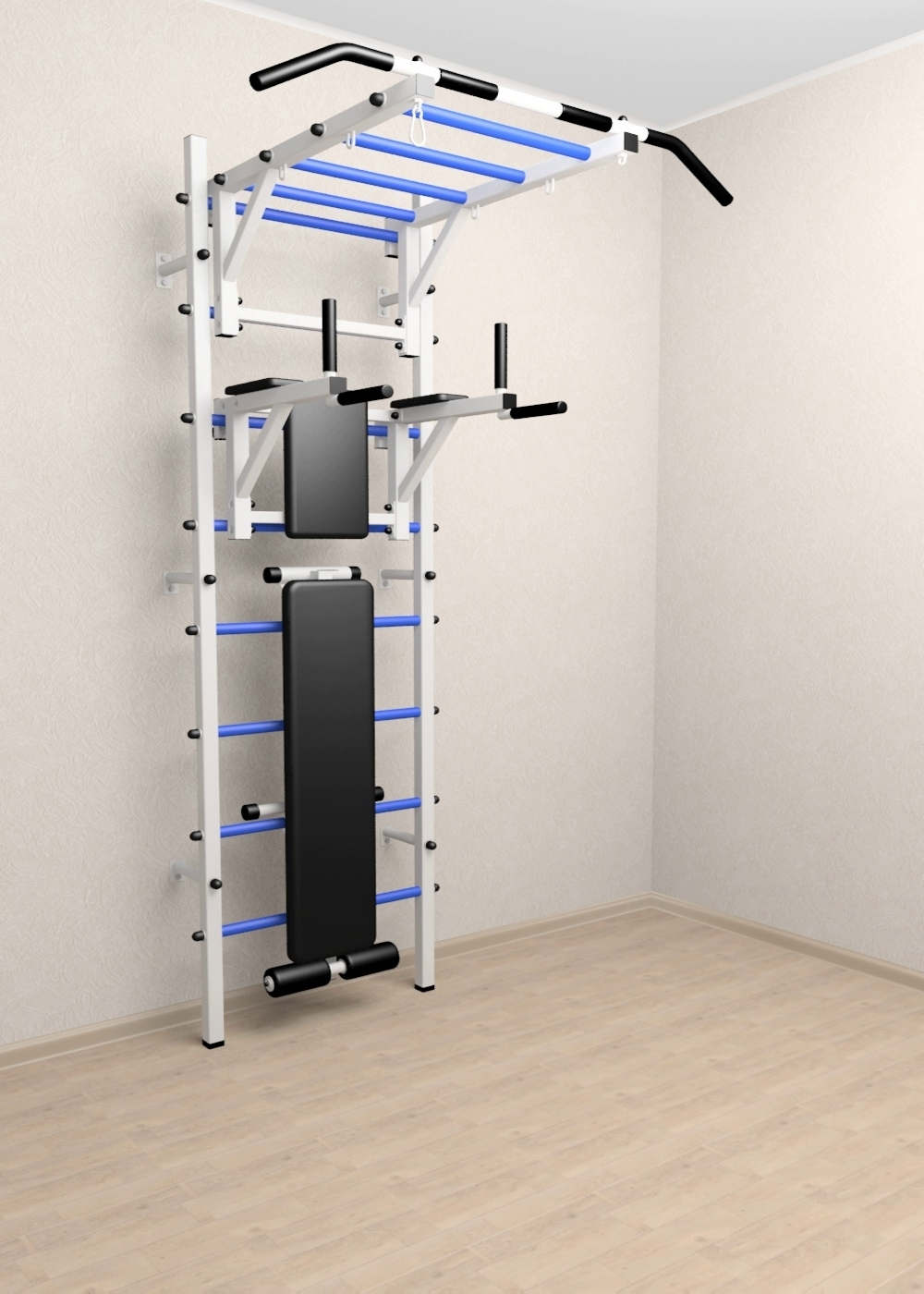 Шведская стенка Sv Sport 524 (Турник рукоход/Брусья/Скамья)