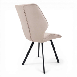 Стул "Раф" (арт. 342), велюр Бренди В03 бежевый, ножки черные.
