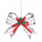 Украшение новогоднее «Сказочный бант» 10*12 см, Серебро