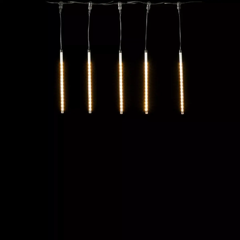 Гирлянда Тающие сосульки 5*0.3 м., 24V., 240 теплых белых LED ламп, коннектор, черный ПВХ, LTC (CCL240-10-1WW)