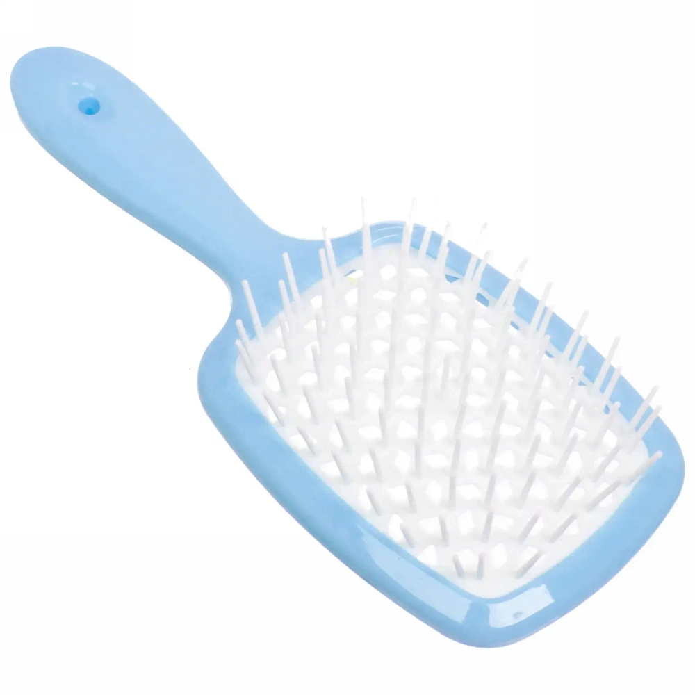 Расческа массажная «Magic Style», прямоугольная, цвет голубой, 20*8,3см