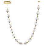 5008/64L L-VISION ODL23 591 золотой/прозрачный/металл/акрил Подвес бусы LED 64W 4000K 3520лм CRYSTAL