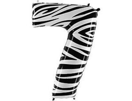 Г 40"/102 см Цифра Zebra (Зебра) "7", 1 шт.