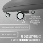 Стульчик для кормления, ходунки, качели 5в1 Bubago William серый