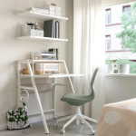 Письменный стол - IKEA MITTPLAN/МИТТПЛАН ИКЕА, белый/под беленый дуб