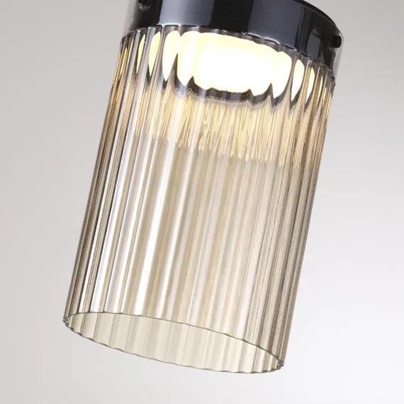 5047/15LC L-VISION ODL24 000 черный/светл.янтарный/металл/стекло Потолочный светильник LED 15W 4000К 1676Лм PILLARI