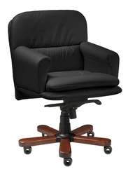 Кресло для руководителя Faust B черная кожа
