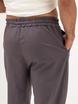 Джоггеры льняные. Графит