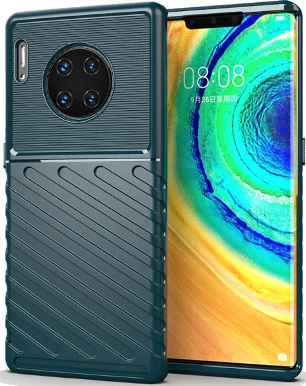 Чехол для Huawei Mate 30 Pro (Mate 30 RS) цвет Green (зеленый), серия Onyx от Caseport