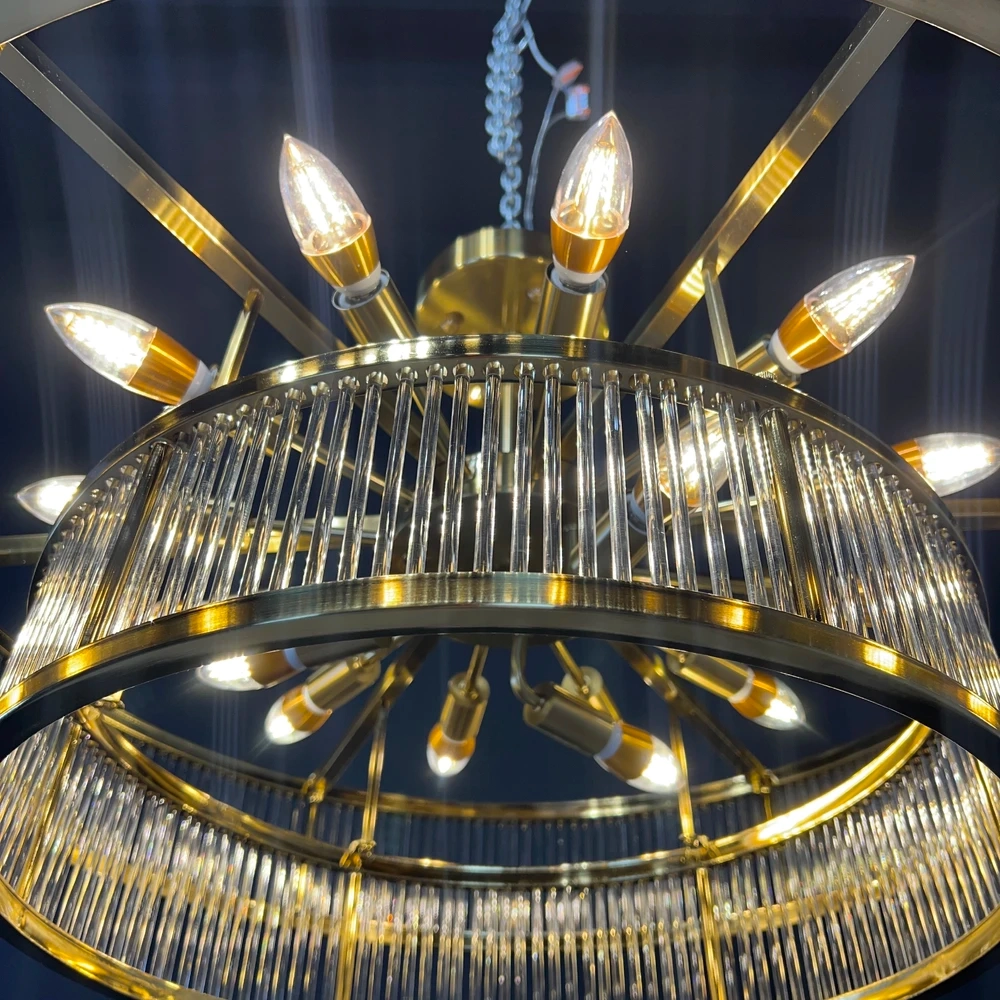 Люстра на штанге Imperiumloft RH MARAIS ROUND CHANDELIER 228942-22
