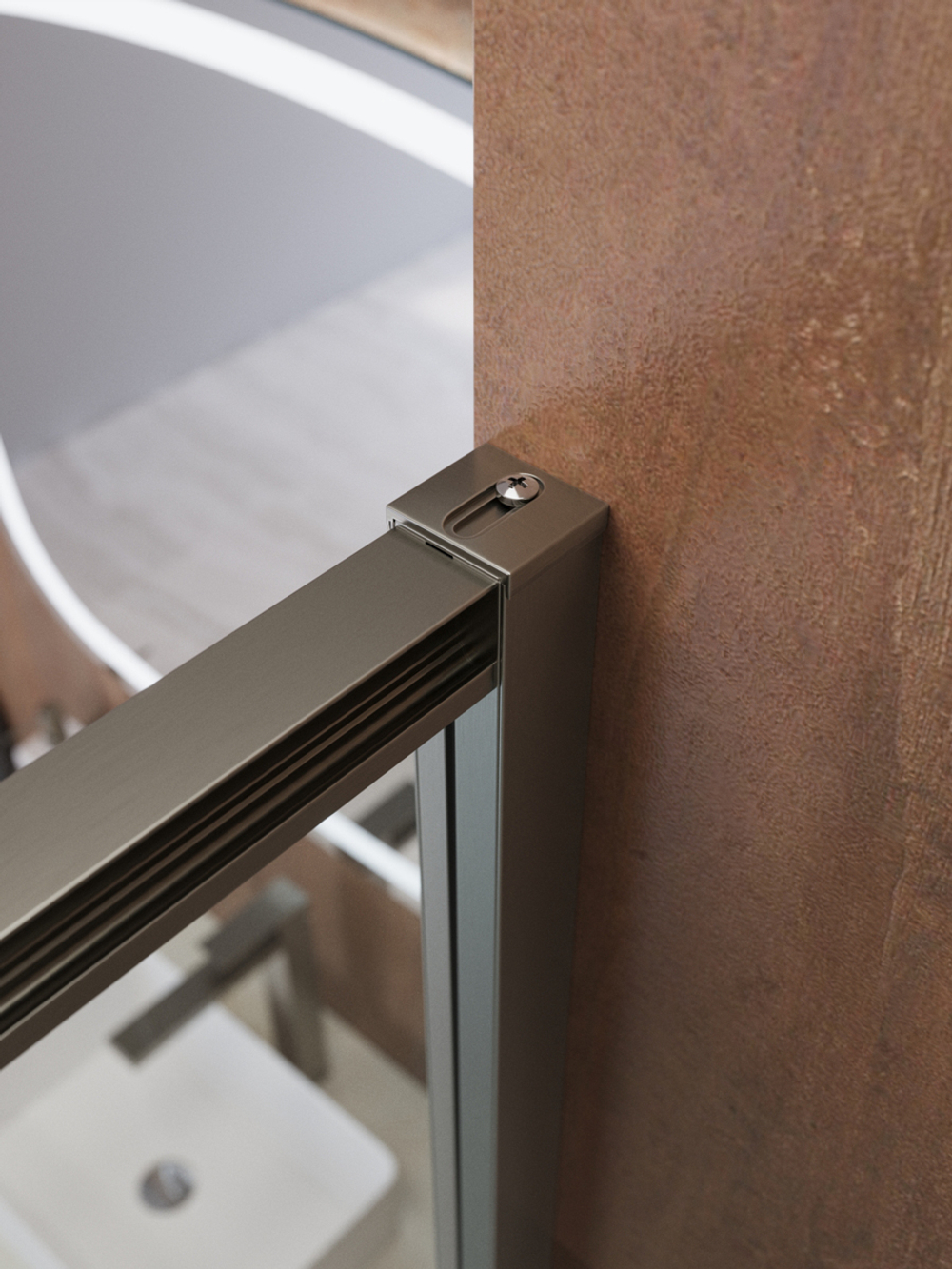 Душевой уголок Cezares LUX-AH-FS-11-140/90-C-GM, 140х90х195, профиль оружейная сталь, стекло прозрачное