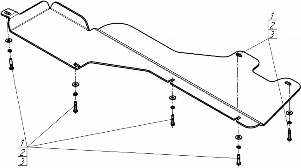 Защита силовых проводов. 4 мм, Алюминий для Li Auto L7 2024-н.в., Motodor.349907