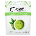 Organic Traditions, Премиум зеленый чай матча, 3,5 унции (100 г)