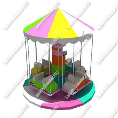 Электрическая карусель детская 4KIDS "Машинки"