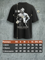 Футболка оверсайз хлопковая черная Legenda Величайший Геркулес