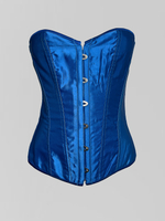 Корсет атласный на шнуровке сзади и застежкой спереди