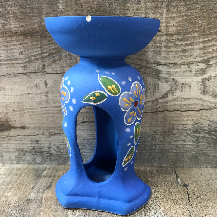 Уценка (скол) Аромалампа Венеция авторская роспись цвет синий 15 см