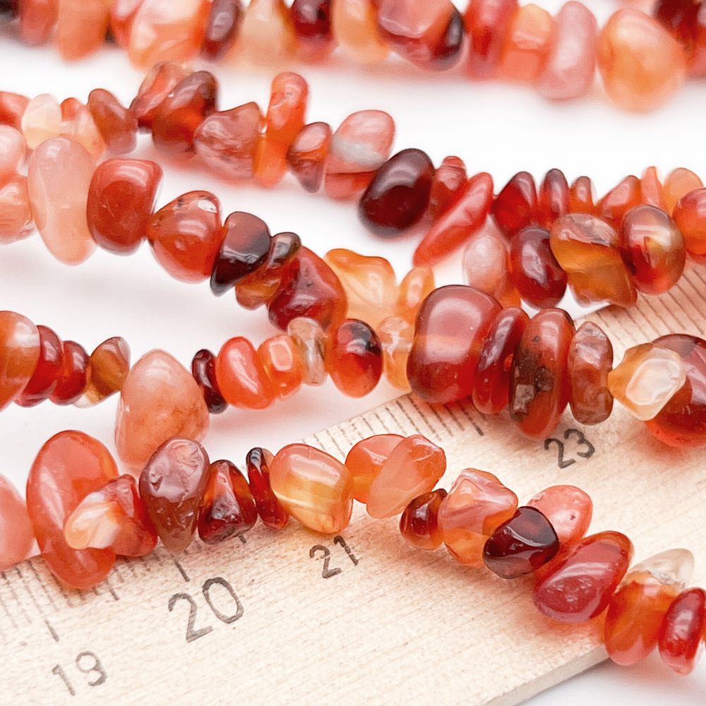 Сердолик бусины, крошка 4-8 мм, цена за нить 38 см